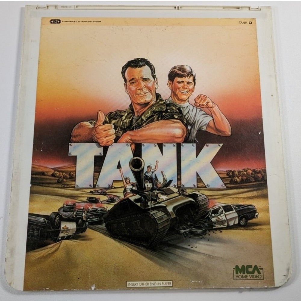 Tank 1984 Movie James Garner CED Capacitance Electronic Disc Vintage MCA Video